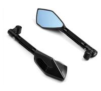 Espejos retrovisores Laterales para Manillar de Motocicleta Suzuki GSR 400 2008-2012, 600 2006-2011 y 750 2011-2021, Color Azul (Negro).