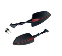 Espejos Retrovisores Laterales Universales De Aluminio CNC Tipo Tomahawk Para Aprilia SR GT 125/200/400 8 Mm Y 10 Mm(Red)