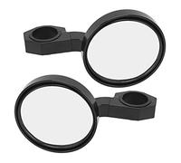 Espejos Retrovisores Laterales UTV, Aleación de Aluminio Negra Redonda, Ajustables para 900 XP 1000, Abrazaderas de 1,75 Pulgadas