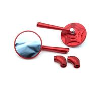 Espejos Retrovisores Moto Espejo Lateral Azul Convexo Aleación Aluminio CNC 8/10 Mm para Ducati para Monster 696 para Monster 797 para Monster 821 Espejos Moto Laterales(Red)