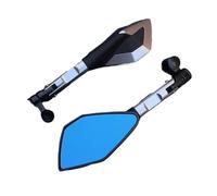 Espejos Retrovisores Moto Espejo Retrovisor De Motocicleta para Yamaha Ys 150 Tmax 530 TDM 850 Fz6n Mt10 C8 Nmax 155 para Fazer8 Etc Espejos Laterales Retrovisor(Plata)