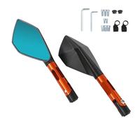 Espejos Retrovisores Moto Espejo Retrovisor Lateral De Aluminio Motocicleta Para CB650R, CB1300, Hornet 600, MT-09, MT 07, 8 Mm Y 10(Orange)