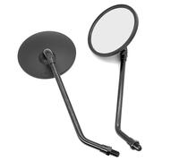 Espejos Retrovisores Moto Espejo Retrovisor Redondo Universal Para Motocicleta Espejos Laterales Traseros Eléctricos Rosca De 10mm Espejos Manillar Moto(Black)