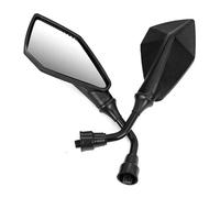 Espejos Retrovisores Moto Espejo Retrovisor Universal Manillar Motocicleta 1 Par Piezas Repuesto Espejos Retrovisores Scooter Auxiliar Marcha Atrás Accesorios Modificados(Negro)