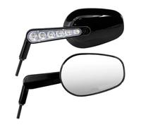 Espejos Retrovisores Moto Espejo Retrovisor Universal Para Manillar De Motocicleta Luz Marcha Y Intermitentes Laterales Para Accesorios(Mirrors Light B)