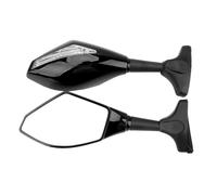 Espejos Retrovisores Moto Espejos Laterales Espejo Retrovisor Espejos De Señal De Giro De Motocicleta Un Par De Indicadores De Giro Integrados Espejos Laterales Ajustables(Negro)