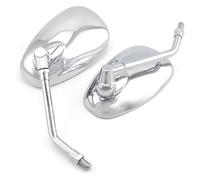 Espejos Retrovisores Moto Espejos Retrovisores Cromados Universales 10mm Para Scooter Bicicleta Eléctrica Carreras Espejo Lateral Motocicleta Retrovisor Espejos Moto Laterales Rotación