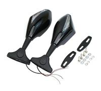 Espejos Retrovisores Moto Espejos Retrovisores De Carenado para Motocicleta De Carreras Luz De Señal De Giro para CBR125R 2004-2009 para CBR500R 2013 Espejos Laterales Ajustables