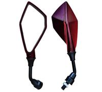 Espejos Retrovisores Moto Luz Prismática Universal Para Espejo Lateral De Motocicleta 10mm Popular Colorida Para Scooter Y Motocross Espejos Manillar Moto(Red)