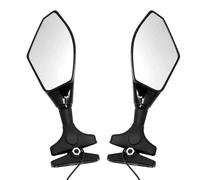 Espejos Retrovisores Moto para Kawasaki para Ninja 250R para EX250F 1998-2007 Espejos Retrovisores Laterales para Motocicleta Luces Indicadoras De Señales De Giro Espejos Laterales Ajustables