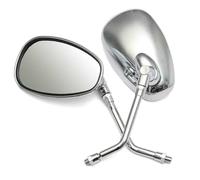 Espejos Retrovisores Moto Para Kawasaki Para Vulcan 900 2008 Para Vulcan 900 2009 Espejos Retrovisores Cromados Para Scooters ATV Con Rosca Estándar 10 Mm 1 Par Espejo Retrovisor Lateral Motocicleta