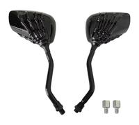 Espejos Retrovisores Moto para Motocicleta Retrovisores Espejos Calavera Mano Cromados ABS Carcasa Laterales Plateados Retrovisor