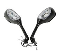 Espejos Retrovisores Moto para Suzuki para GSXR1000 2005-2015 para GSXR 600 para GSX-R750 2006-2015 Espejos Traseros con Señal De Giro para Motocicleta Espejos Laterales Ajustables(Escribe un)