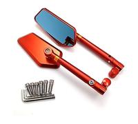 Espejos Retrovisores Moto para Yamaha FZ1 para FAZER FZ6 FZ6R FZ8 XJ6 para MT-07 para MT-09 Xmax Espejos Retrovisores Universales Motocicleta 8 Mm 10 Retrovisor(Naranja)