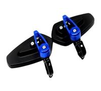 Espejos Retrovisores Moto para Yamaha FZ6S FZ6N FZ6R YBR 125 MT03 MT-25 para FAZER600 1 Par Universal Motocicleta Aluminio Espejos Manillar Retrovisor(Azul)