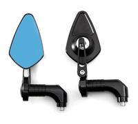 Espejos Retrovisores Moto para Yamaha R1 R3 R125 FZ6 FZ1 para FAZER XV 950 MT07 MT09 MT 03 1200 Motocicleta Espejos Laterales Retrovisores Retrovisor(Negro)