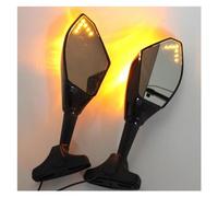 Espejos Retrovisores Moto para YZF R1 1998-2007 2008 2009 2010 2011 2012 2013 Motocicleta De Carreras Carenado Espejos Retrovisores Luz De Señal De Giro Espejos Laterales Ajustables