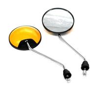 Espejos Retrovisores Motocicleta Espejos Retrovisores Universales Para Motocicleta Redondos Convexos 8 Mm 360 Grados Con Giro En Sentido Horario Zquierdo Derecho Laterales(Yellow)