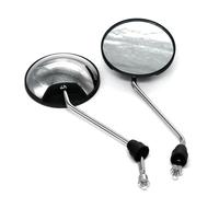 Espejos Retrovisores Motocicleta Espejos Retrovisores Universales Para Motocicleta Redondos Convexos 8 Mm 360 Grados Con Giro En Sentido Horario Zquierdo Derecho Laterales(Silver)