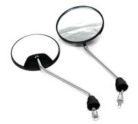 Espejos Retrovisores Motocicleta Espejos Retrovisores Universales Para Motocicleta Redondos Convexos 8 Mm 360 Grados Con Giro En Sentido Horario Zquierdo Derecho Laterales(WHITE)