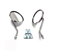 Espejos retrovisores motocicleta para Monster 696 797 821 para Hypermotard 950 para Scramble Diseño retro manillar 7/8'' rosca redonda 8/10 mm(Chrome short rod)