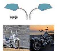 Espejos Retrovisores negros para motocicleta, 10mm y 8mm Espejos Laterales compatible con Road King Street Glide Softail Electra Glide Road Glide Dyna Softail 1982-2018 2019 2020 cafe racer