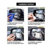 Espejos retrovisores, paquete de 2 espejos HD para automóvil, espejos redondos de 360 grados para