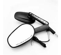 Espejos Retrovisores para Motocicleta De 8MM Intermitentes para Harley VRSCF V-Rod 2009-2017 2016 2015 2014(Black)