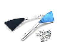 Espejos Retrovisores Para Motocicleta, Espejo Retrovisor Lateral De Cristal Azul Para YZF R1 R3 R6 R15 XJR1300 FJR 1300 FZ1 F R6S, Versión CANADÁ(Plata)