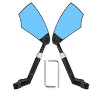 Espejos retrovisores retráctiles para manubrio de bicicleta, paquete de 2 - 360° ajustable con rotación plana antirreflejos, espejo retrovisor para bicicleta, manubrio de 21-24 mm