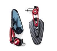Espejos Retrovisores Universales Espejo Retrovisor Universal Para Motocicleta, Espejo De Manillar Con Patrón Fibra Carbono Espejo Trasero Invertido Modificado Retrovisores Moto