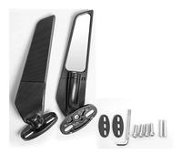 Espejos Scooter 2 Uds Espejo Retrovisor para Motocicleta ala De Viento Giratoria Ajustable para Kawasaki para Ninja 250 300 H2 H4(Big2)
