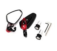 Espejos Scooter Espejo Retrovisor del Extremo De La Barra Motocicleta para Kawasaki Z125 Pro Z650 Z750 Z800 Z900 para Ninja ZX6R para Ninja 650R(Red3)