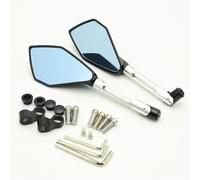 Espejos Scooter Espejos Retrovisores De Aluminio para Motocicleta para Hornet CB650R para FZ6 FZ8 MT07 MT09(Silver3)