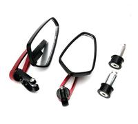 Espejos Scooter Espejos Retrovisores Laterales para Manillar De Motocicleta 1 Par para Kawasaki Z125 Pro Z650 Z750 Z800 Z900 ER6N ER6F(Red2)