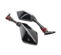 Espejos Scooter Luz para Espejo Retrovisor Lateral De Motocicleta 10mm para Kawasaki para Ninja Z750 Z800 Z900 Z1000 650R ER6N ER6F ER5(Black-8mm3)