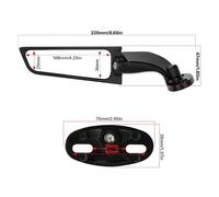 Espejos Scooter Motocicleta CNC Espejo Retrovisor De ala Fija para Kawasaki para Ninja ZX-6R 2009-2014(Red1)