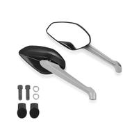 Espejos Scooter para Ducati Diavel 14 para Monster 821 1200 1200S 797 Espejo Retrovisor Izquierdo Derecho Oscuro Motocicleta Espejos Laterales(Silver1)