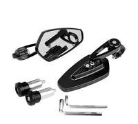 Espejos Scooter para Kawasaki Z250 Z300 Z750 Z750S Z800 Z900 Z1000 22mm Manillar De Motocicleta Extremo Espejos Retrovisores(Black4)