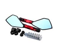 Espejos Scooter para Kawasaki Z650 Z750 Z800 Z1000 Z900 ER6N ER6F para La Serie para Ninja Espejo Retrovisor De Aluminio Motocicleta 8MM 10MM(Red4)