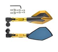 Espejos Universal para SYM Cruisym 300 Cruisym300 GTS300i JOYMAX Z300 Z250 Espejos Motocicleta Scooter 10mm Espejo CNC Espejos Retrovisores (Color : Gold)