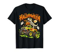 Espeluznante Esqueleto de Halloween T Rex Ghost Offroad Truck Dinosaur Camiseta