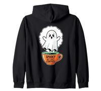 Espeluznante Pero el Fantasma de la Primera Taza de café Sudadera con Capucha