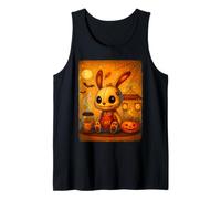Espeluznante y Lindo Conejo de Halloween Kawaii, Espeluznante y Acogedor Rabbit Café Camiseta sin Mangas