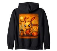 Espeluznante y Lindo Conejo de Halloween Kawaii, Espeluznante y Acogedor Rabbit Café Sudadera con Capucha