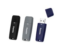 Espeon Pack de 3 Unidades, 32 GB Memoria USB 2.0 Flash Drive, Carcasa de Goma, colores business - Negro, Gris Oscuro, Azul Marino