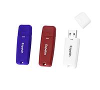 Espeon Pack de 3 Unidades, 32 GB Memoria USB 2.0 Flash Drive, Carcasa de Goma, colores clásicos - Blanco, Azul, Rojo