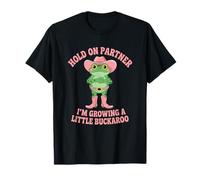 Espera a mi compañero Estoy creciendo un pequeño Vaquero de Rana Buckaroo Camiseta