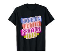 Espera, déjame Orar en Esto, Humor de oración Cristiana Divertida Camiseta
