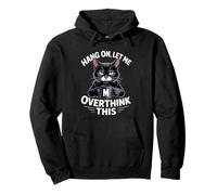 Espera, déjame pensar demasiado en Black Cat, amantes del café, Black Cat Sudadera con Capucha